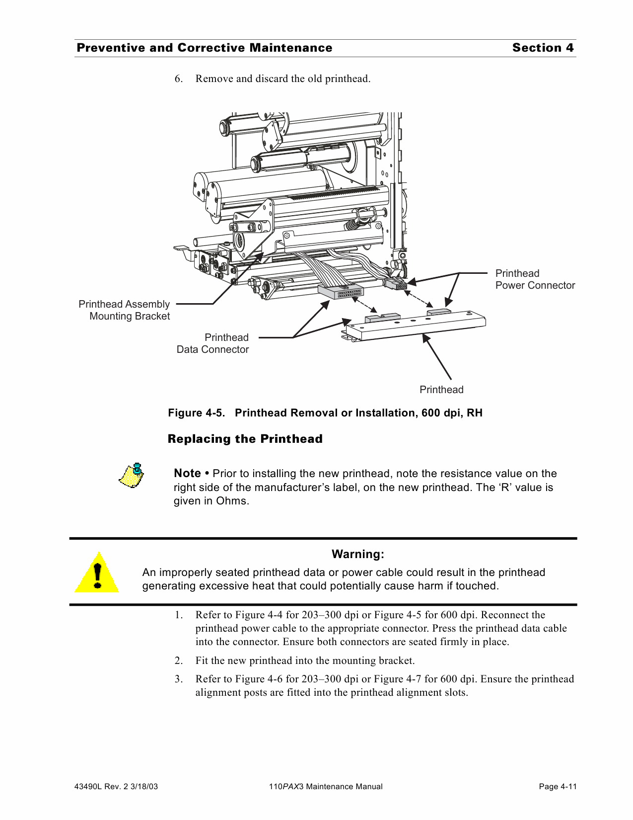Zebra Label 110PAX3 Maintenance Service Manual-4